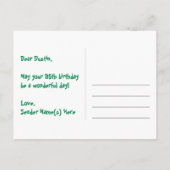 95e Verjaardag: Fun Sterren Patroon, Regenboog 95, Briefkaart (Achterkant)