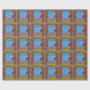 95e verjaardag: Fun, Urban Graffiti geïnspireerd K Cadeaupapier