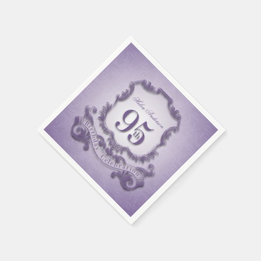 95e Verjaardag Lijst Papieren servetten (Hoek)