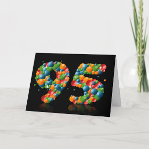 95e verjaardag met nummers gevormd uit ballen kaart