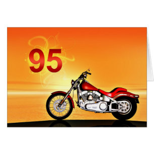 95e verjaardag Motorcycle sunset