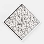 95e verjaardag Party Nummer Patroon Zwart/Wit Servet (Hoek)