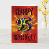 95e verjaardag vuurwerk kaart (Gele Bloem)