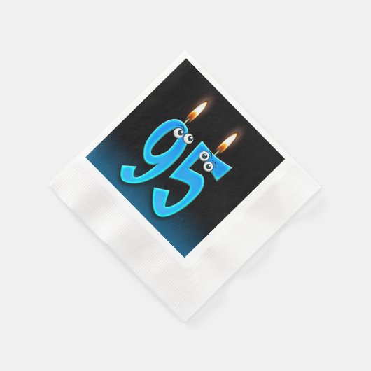 95e verjaardagskaartje met oogballen servetten (Hoek)
