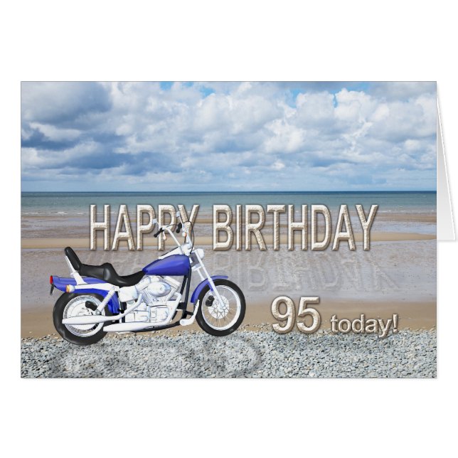 95ème anniversaire avec moto (Devant horizontal)