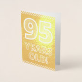 95ème anniversaire : Bold "95 ans !" Carte Gold Fo (Devant)
