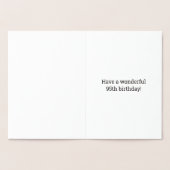 95ème anniversaire : Bold "95 ans !" Carte Gold Fo (Intérieur)