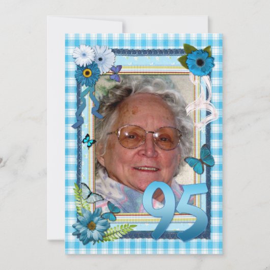 95ste uitnodiging voor verjaardagsfeestje (Voorkant)