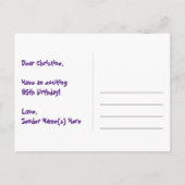 95ste verjaardag - Leuk vuurwerkpatroon + Regenboo Briefkaart (Achterkant)