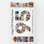 95ste verjaardag nummer 95 Fotocollage Spandoek (Verticaal)