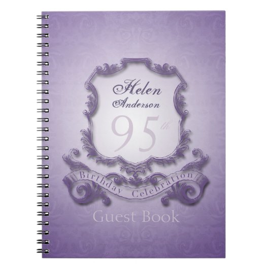 95th Birthday Celebration  Custom GuestBook Notitieboek (Voorkant)