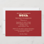 95th Birthday Celebration Invitation, Red Canoes Kaart (Achterkant)