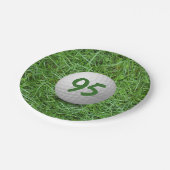 95th Birthday Golf Ball on Grass Paper Bord (Gekanteld)