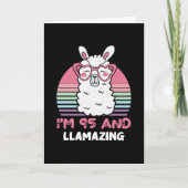 95th Birthday Llamazing Llama 95 Year Old Birthday Kaart (Voorkant)