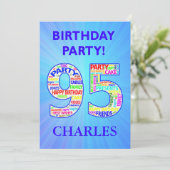 95th Birthday Party Invitation Ajouter un nom (Debout devant)