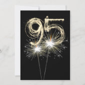 95th Birthday Party Sparkler Kaart (Voorkant)