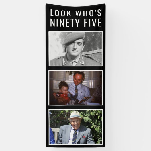 95th Birthday Photo Banner (Verticaal)