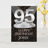 95th Birthday Spotlights Ajouter une carte de nom (Fleur jaune)
