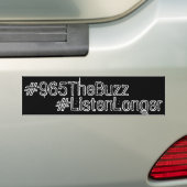 96.5 De stad Buzz Kansas Bumpersticker (Op auto)