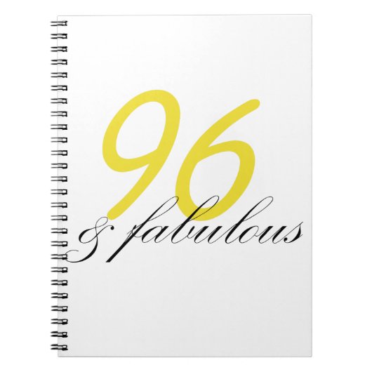 96 & Fabulous Notitieboek (Voorkant)