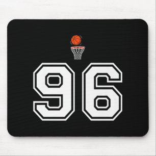 96 Nummer Basketbal Stijl Wit Premium Muismat