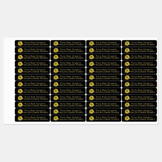 96 Tamper-evident Seal Wildflower Honing ZONNEBLOE Labels (Vel)