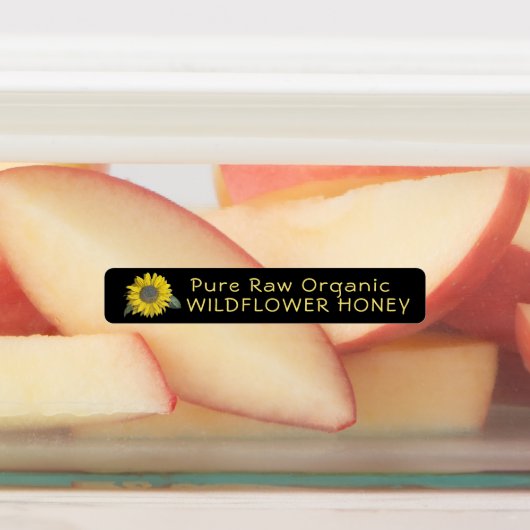 96 Tamper-evident Seal Wildflower Honing ZONNEBLOE Labels (Aangebracht)