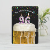 96e anniversaire Candle Party Invitation (Debout devant)