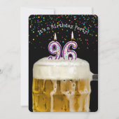 96e anniversaire Candle Party Invitation (Devant)