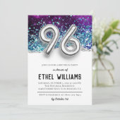 96e anniversaire de fête Invitation (Debout devant)