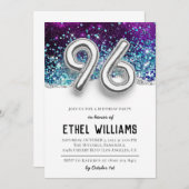 96e anniversaire de fête Invitation (Devant / Derrière)