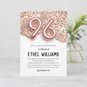 96e anniversaire de fête Invitation (Debout devant)