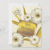 96e anniversaire de fête Invitation avec marguerit (Devant)