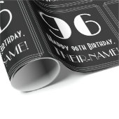 96e verjaardag - Art Deco Geïnspireerde look "96", Cadeaupapier (Rol Hoek)