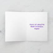 96e verjaardag: Fun Cake and Candles + Custom Name Kaart (Binnen)