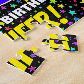 96e verjaardag — Fun, kleurrijk Star Field Pattern Legpuzzel (Zijkant)