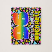 96e verjaardag — Fun, liefhebbende hartvormen + "9 Legpuzzel (Verticaal)