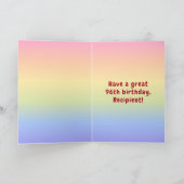 96e verjaardag: kleurrijke regenboog # 96, aangepa kaart (Binnen)