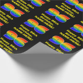 96e verjaardag: Leuke, kleurrijke regenboog geïnsp Cadeaupapier (Hoek)