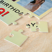 96e verjaardag: Leuke regenboog #, Aangepaste naam Legpuzzel (Zijkant)