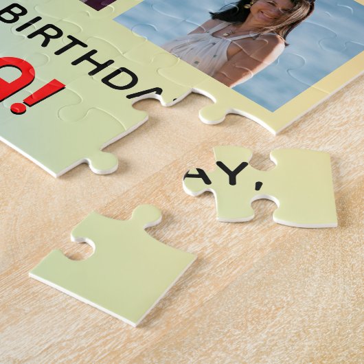 96e verjaardag: Leuke regenboog #, Aangepaste naam Legpuzzel (Zijkant)