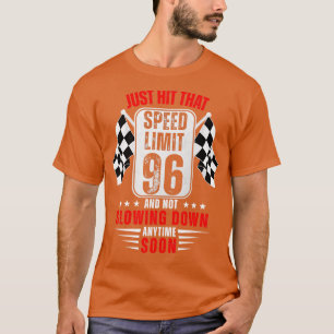 96e verjaardag snelheidslimiet teken 96 jaar oud r t-shirt