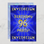 96e verjaardag van de uitnodiging (Voorkant / Achterkant)