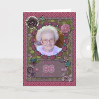 96ème Carte photo pour un anniversaire