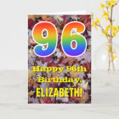 96ste Verjaardag; De rustieke Bladeren van de Kaart (Gele Bloem)