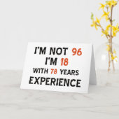 96ste verjaardagsdesign kaart (Gele Bloem)