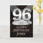 96th Birthday Spotlights Ajouter une carte de nom (Fleur jaune)
