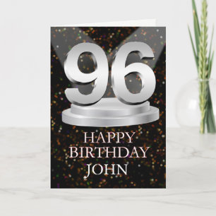 96th Birthday Spotlights Voeg een naam toe Kaart