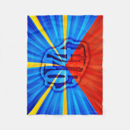 974 Ile de la Réunion - Vlag van Réunion Fleece Deken