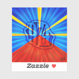 974 Ile de la Réunion - Vlag van Réunion Sticker